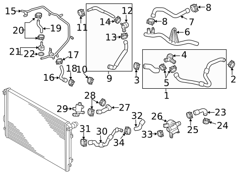 Hoses & Lines for 2017 Audi A3 Quattro #5