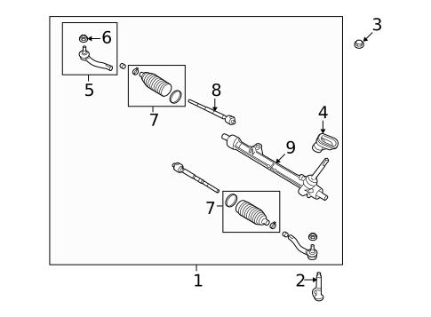 Steering Gear & Linkage for 2009 Nissan Sentra #0