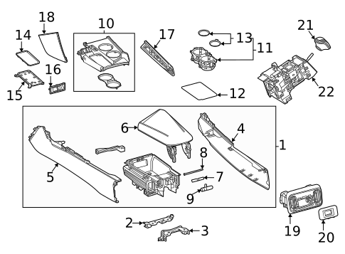 Center Console for 2024 Toyota Mirai #0