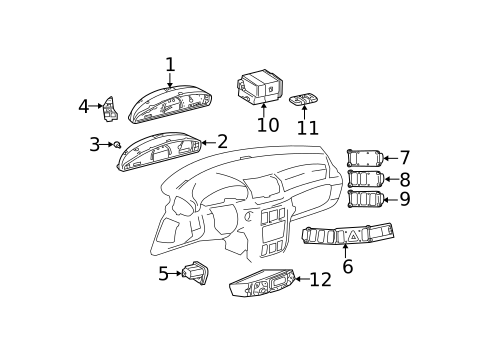 Cluster & Switches for 2005 Mercedes-Benz S600 #0