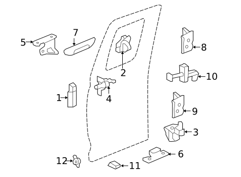 Lock & Hardware for 2006 Isuzu i-280 #0