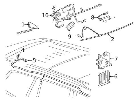 Antenna & Radio for 2022 Cadillac XT5 #4