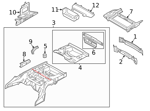 Rear Body for 2012 BMW 535i GT xDrive #0