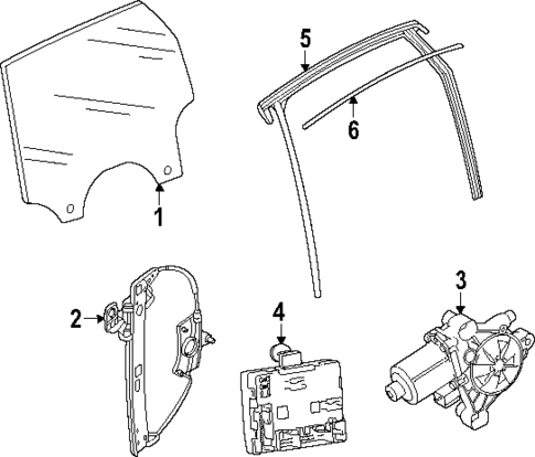 Glass - Rear Door for 2025 Audi Q6 e-tron #0