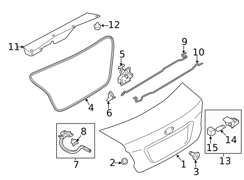 Trunk for 2014 Subaru Impreza #0