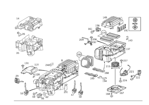 Heater Case with Blower for 1998 Mercedes-Benz E430 #2