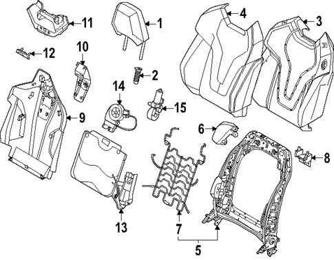 Passenger Seat Components for 2025 BMW M5 #1