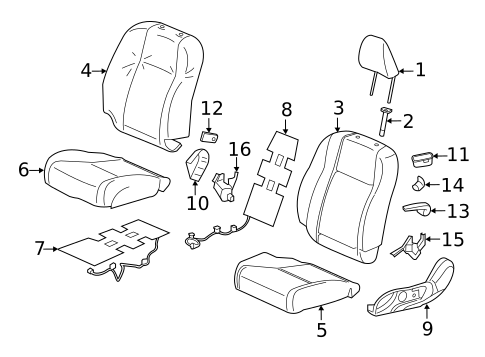 Front Seat Components for 2015 Honda Civic #1