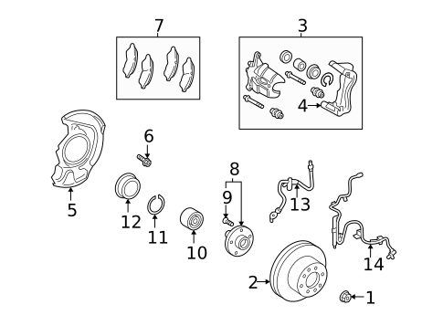 Brake Components for 2005 Toyota Solara #0