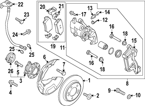 Brake Components for 2023 Kia Niro #1