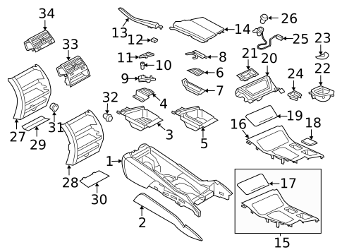 Console for 2015 BMW M5 #0