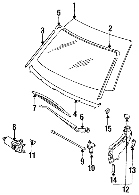 Glass - Windshield for 1992 INFINITI M30 #0