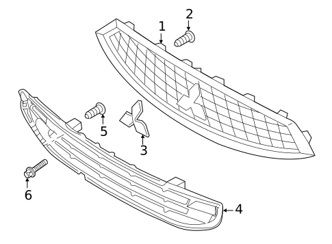 Grille & Components for 2019 Mitsubishi Mirage G4 #0