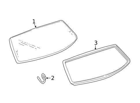 Glass & Hardware - Back for 2000 Chevrolet Monte Carlo #0