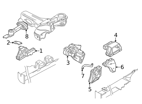 Engine & Trans Mounting for 2005 Volkswagen Golf #0
