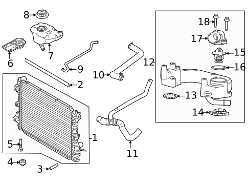 Thermostat & Housing for 2010 Ford Mustang #0