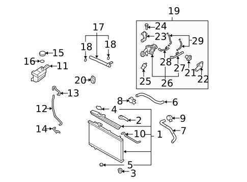 Radiator & Components for 2009 Hyundai Santa Fe #0
