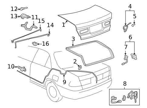 Lid & Components for 2001 Toyota Camry #0