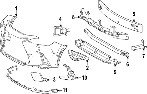 Bumper & Components - Front for 2025 Lexus NX350h #0