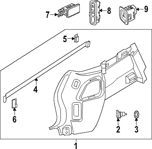 Interior Trim - Quarter Panels for 2022 Volvo XC40 Recharge #1