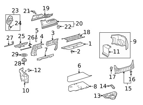 Interior Trim - Rear Body for 2011 Toyota Camry #1