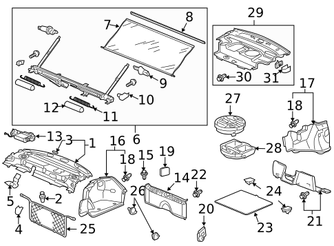 Interior Trim - Rear Body for 2007 Acura RL #0