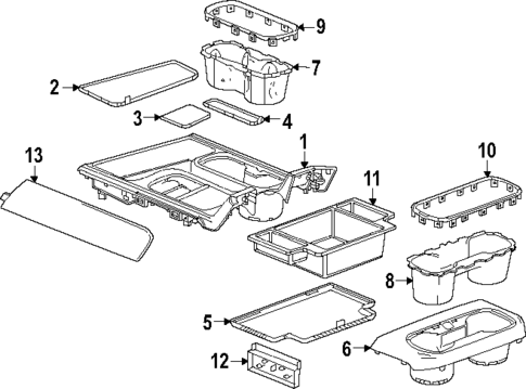 Center Console for 2022 GMC Sierra 1500 #3