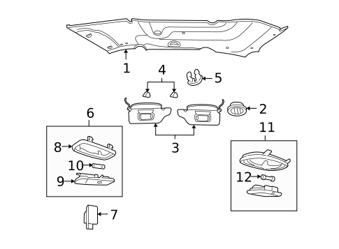 Interior Trim - Roof for 2004 Mercury Monterey #0