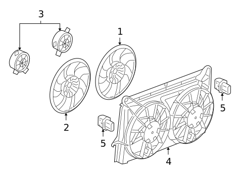 Cooling Fan, Clutch & Motor for 2009 GMC Sierra 1500 #1
