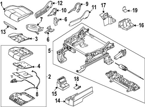 Driver Seat Components for 2024 Lincoln Aviator #0