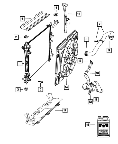 Radiator and Related Parts; Charge Air Cooler for 2013 Jeep Grand Cherokee #3