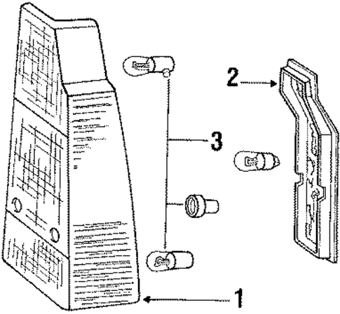 Combination Lamps for 1988 Volkswagen Fox #1