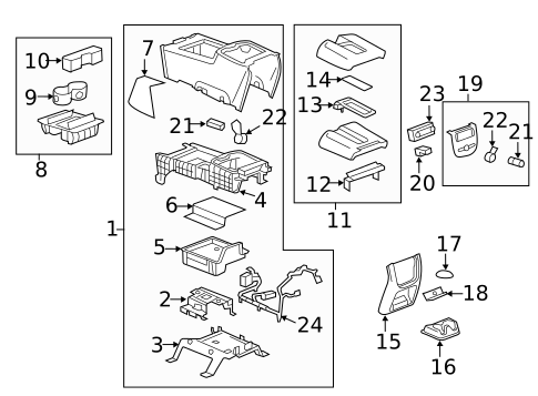 Center Console for 2008 Chevrolet Silverado 1500 #1