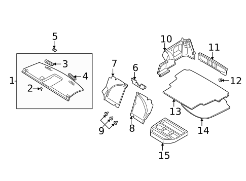 Interior Trim - Rear Body for 2000 Subaru Outback #1