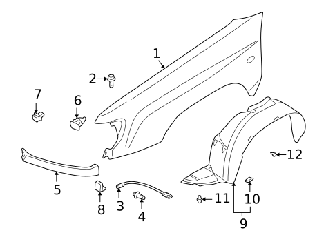 Fender & Components for 1998 Subaru Forester #0