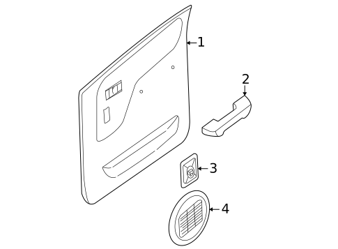 Interior Trim - Rear Door for 2003 Nissan Frontier #0