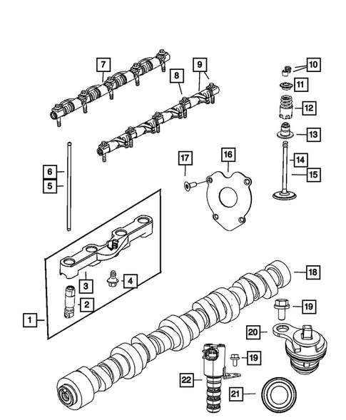 Camshaft and Valve for 2012 Dodge Challenger #0