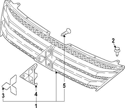 Grille & Components for 2020 Mitsubishi Eclipse Cross #0