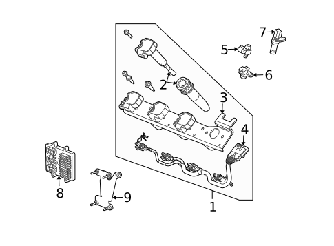 Sensors for 2005 Cadillac SRX #1