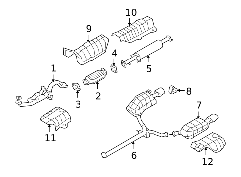 Exhaust Components for 2008 Hyundai Sonata #0
