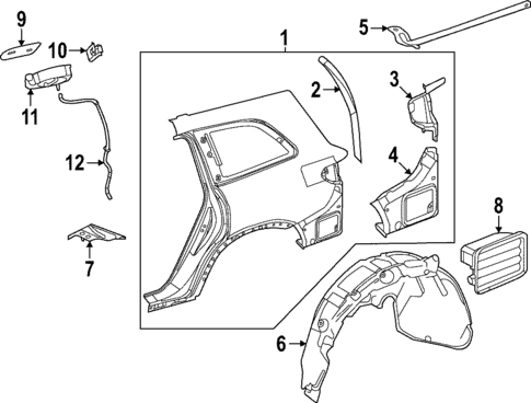 Quarter Panel & Components for 2022 Mercedes-Benz GLS63 AMG #0