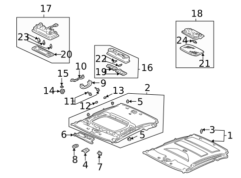 Interior Trim - Roof for 2004 Honda Civic #0