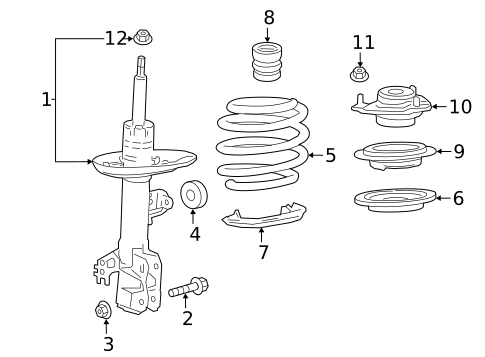 Struts & Components for 2018 Toyota Camry #1