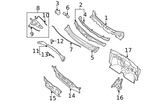 Cowl for 2009 Nissan Altima #1
