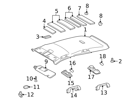 Interior Trim - Roof for 2009 Toyota Venza #1