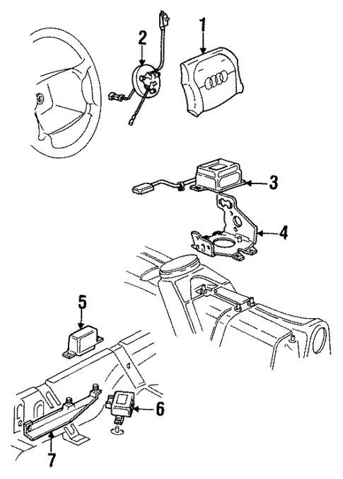 Air Bag Components for 1992 Audi V8 Quattro #0