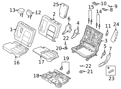 Rear Seat Components for 2024 Ford Escape #0
