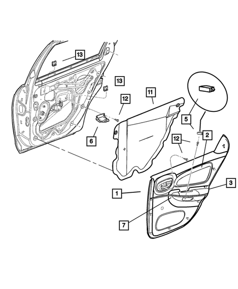 Door Trim Panels for 2002 Dodge Neon #1