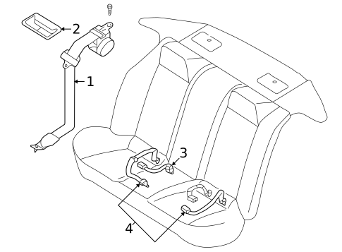 Seat Belt for 2000 Nissan Altima #1