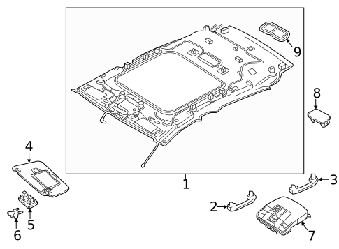 Interior Trim - Roof for 2018 INFINITI QX30 #0